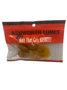Ashworth Lures Split Tail Grub - Amber                    (3 per pack)